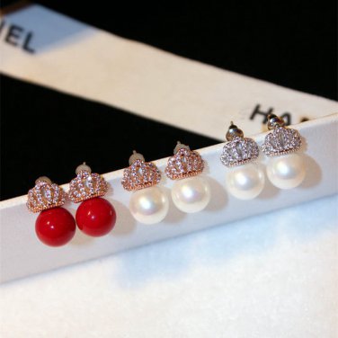 E001084 Earrings (Red)