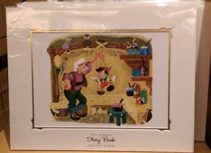 Disney Parks The Disney Story Book Collection Ft. Pinocchio Print NEW!