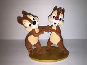 Disney Parks Exclusive Chip and Dale Flocked Resin Figurine NIB