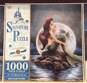 Disney Parks Ariel Little Mermaid Signature Puzzle 25th Anniversary 1000 Piece