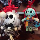 Disney Parks Jack & Sally Plush Christmas Ornaments Brand New