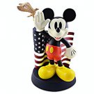 Disney Parks Medium Figure Figurine Statue Flag Mickey Mouse Salutes NEW