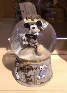Disney Parks Mickey Mouse Black & White Snow Globe NEW!