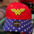 Six Flags Magic Mount DC Comics Wonder Woman Adjustable Strapback Hat Cap New