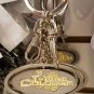 Six Flags Magic Mountain Silver Gold Twisted Colossus Keyring Keychain New