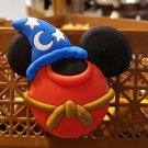 Disney Parks Sorcerer Mickey Mouse Icon Rubber Magnet New