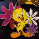 Six Flags Mountain Looney Tunes Tweety Bird with Flowers Fridge Magnet  New