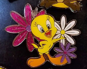 Six Flags Mountain Looney Tunes Tweety Bird with Flowers Fridge Magnet  New