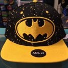 Six Flags Magic Mountain Batman Yellow Splatter Snapback Hat Cap