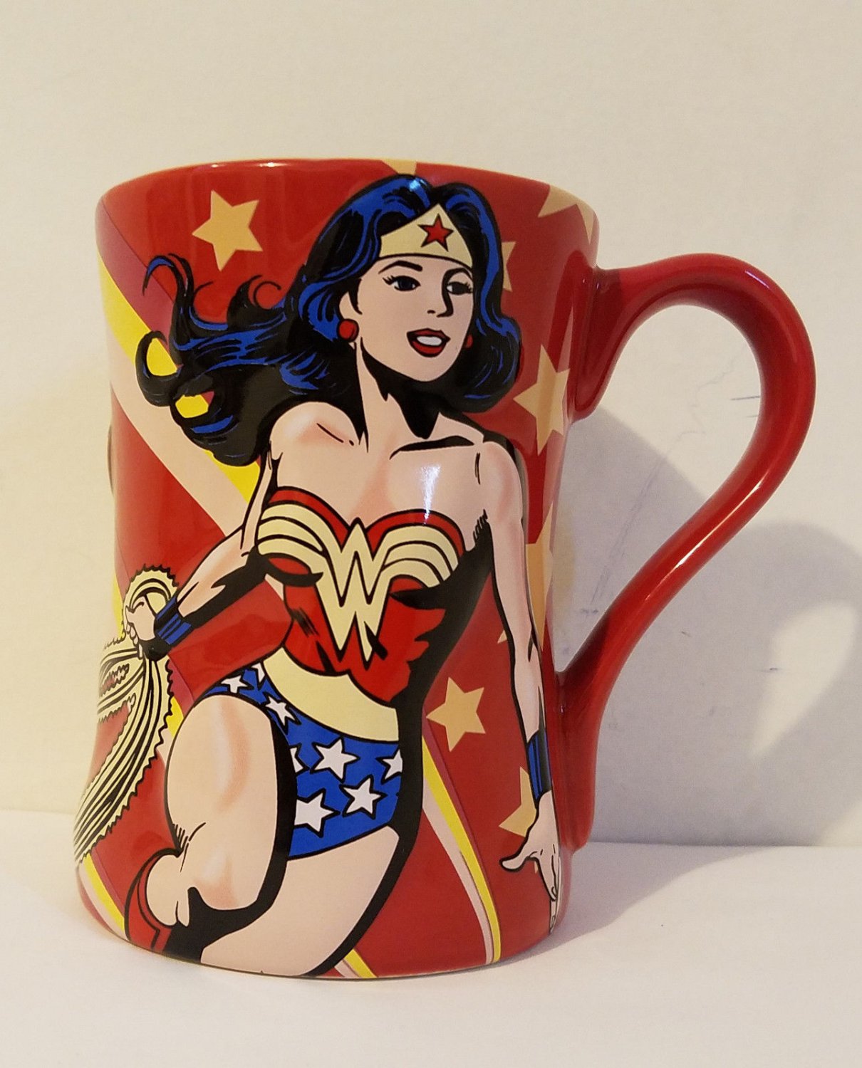 Six Flags Magic Mountain DC Justice League Wonder Woman Vintage Relief Mug