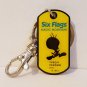 Six Flags Magic Mountain Looney Tunes Tweety Bird Silhouette Tag Keychain