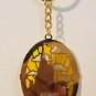 Disney Parks Cinderella's Castle Stained Glass Dangling Keychain New
