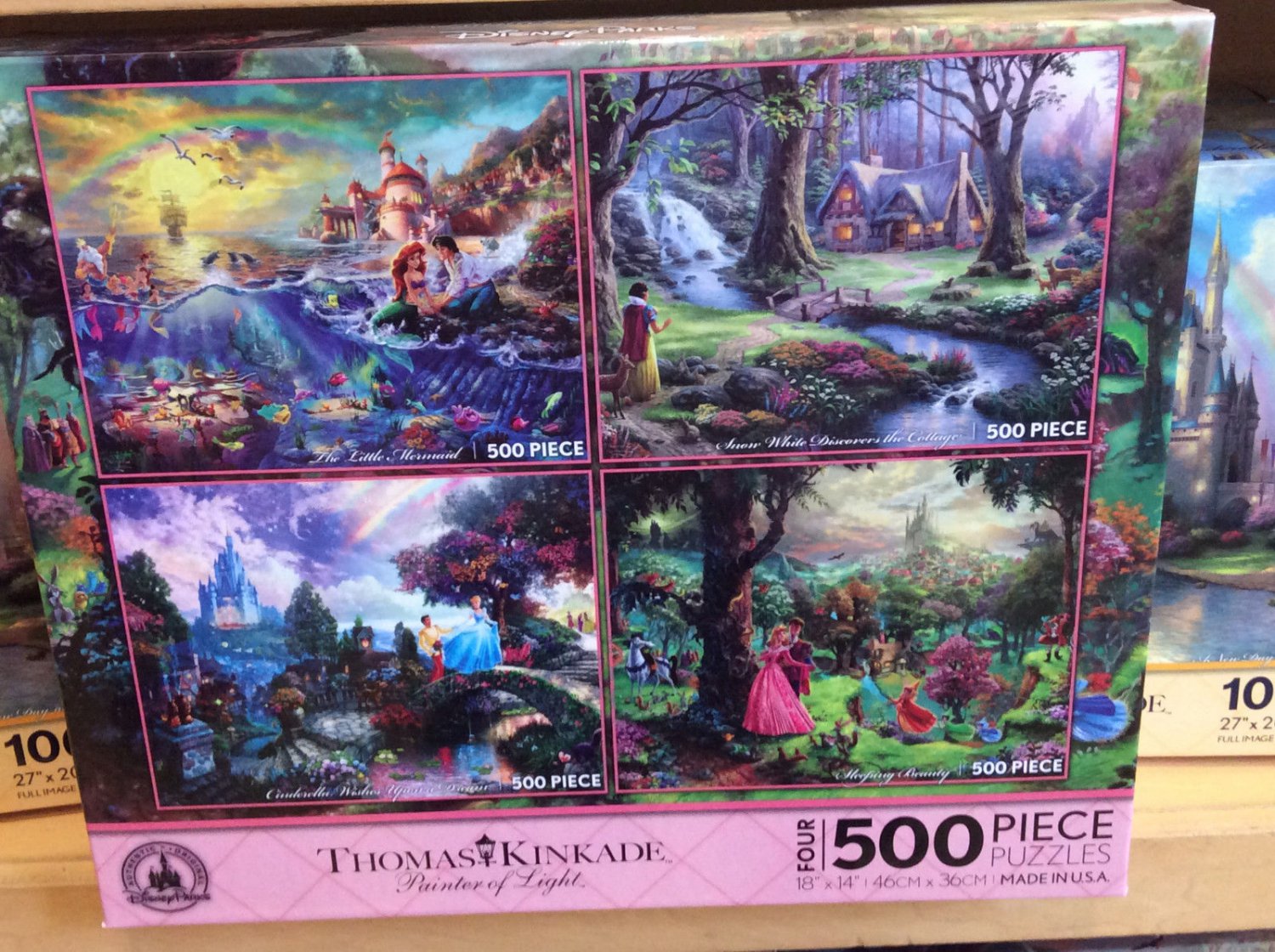 Disney Parks Disneyland Thomas Kinkade (4) 500 pc Puzzle BRAND NEW