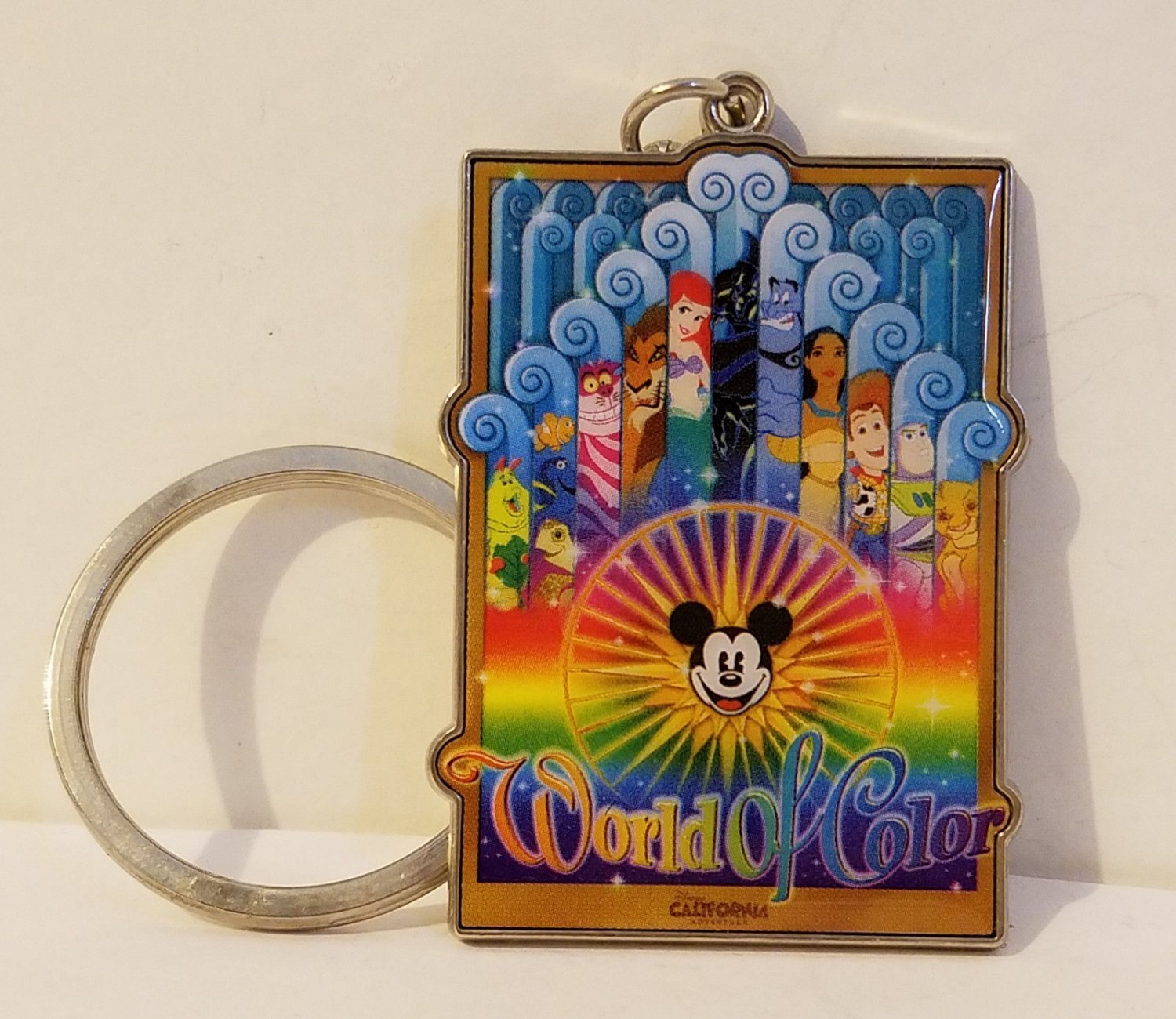 Disney Parks DCA World Of Color Metal Keychain New
