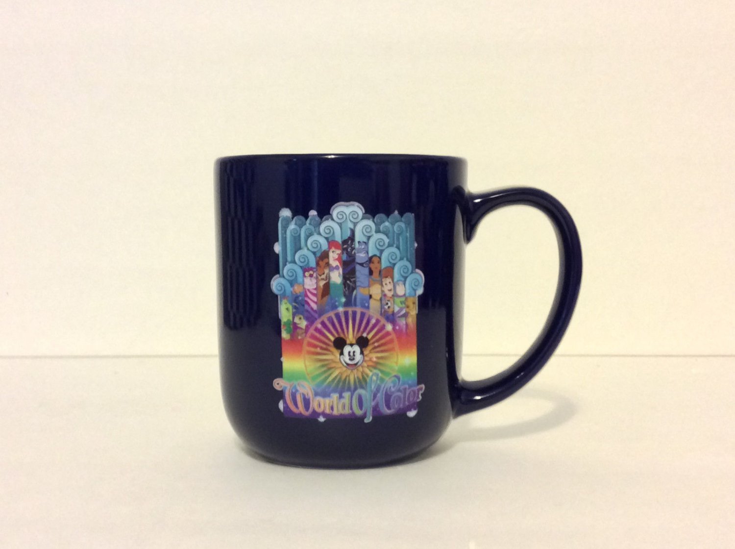 Disney Parks World of Color Blue Ceramic Coffee Mug / Cup NEW