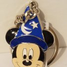 Disney Parks Sorcerer Mickey Mouse Face Keyring Metal Keychain New