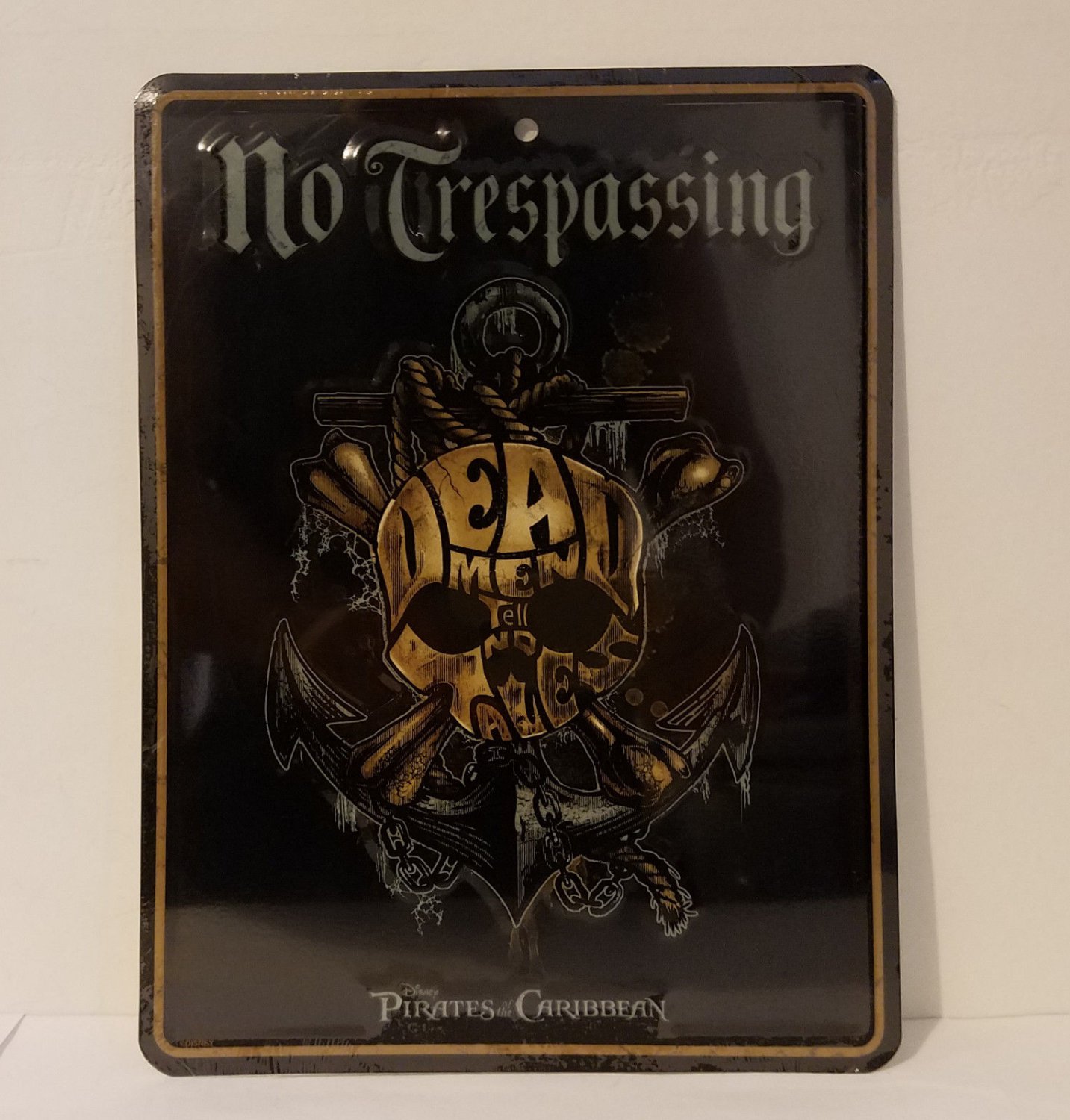 Disney Parks Pirates Caribbean No Trespassing Dead Men Tell No Tales Tin Sign