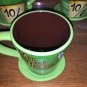 Disney Parks Alice In Wonderland Mad Hatter Green Ceramic Coffee Mug Cup
