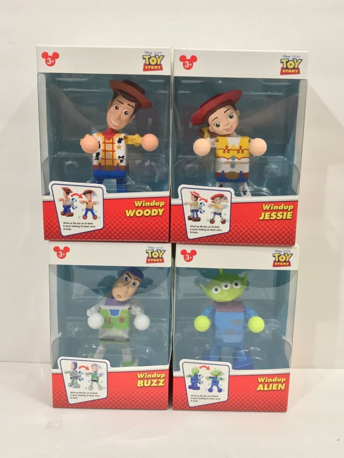 Disney Parks Toy Story Windup Woody Jessie Buzz Lightyear and Alien Set