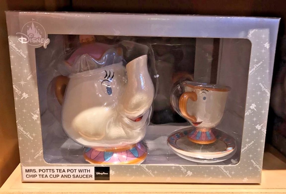 Disney Parks Beauty & The Beast Mrs. Tea Potts & Chip Teapot Set New