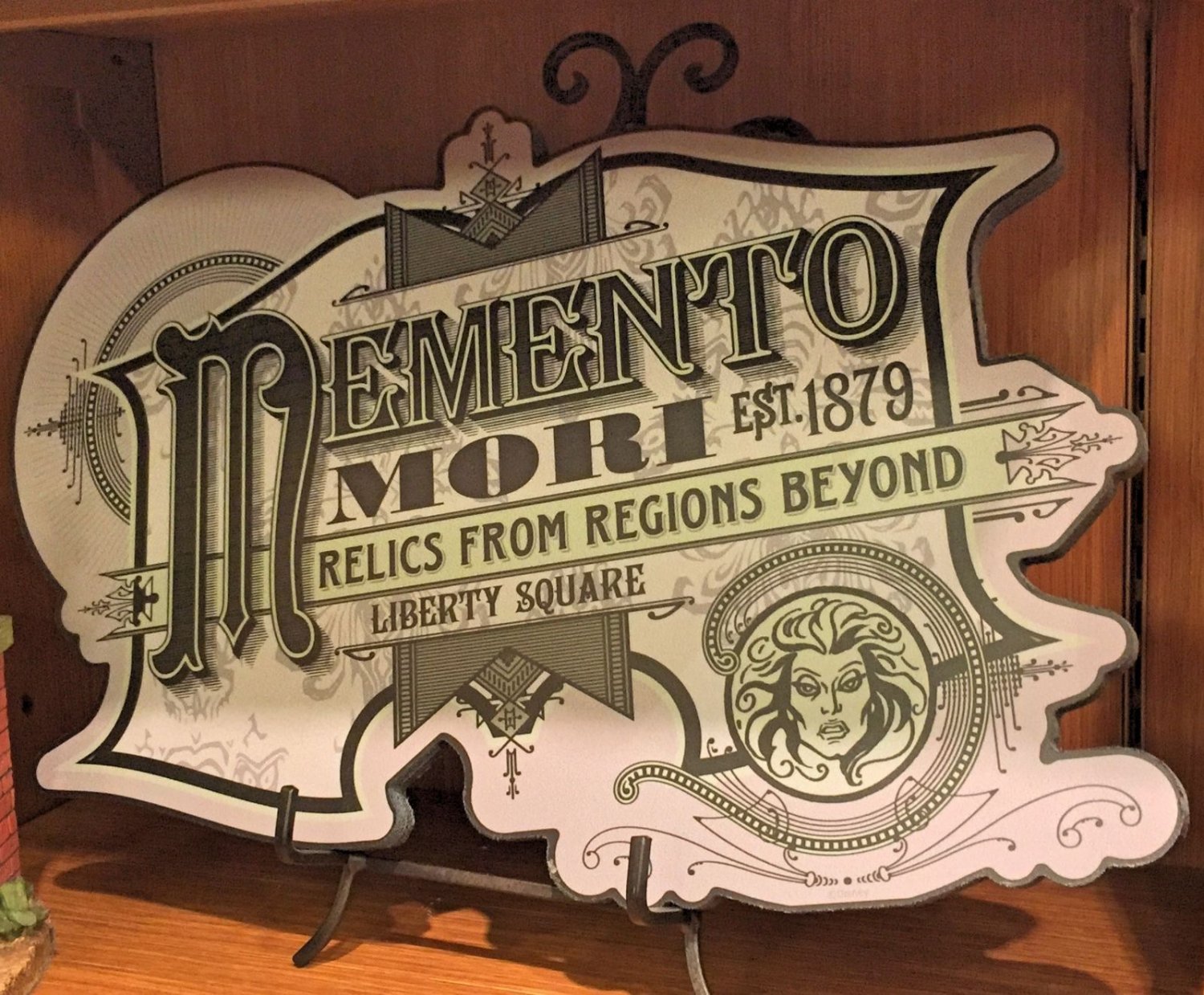 Disney Parks Haunted Mansion Madame Leota Memento Mori Plaque Sign