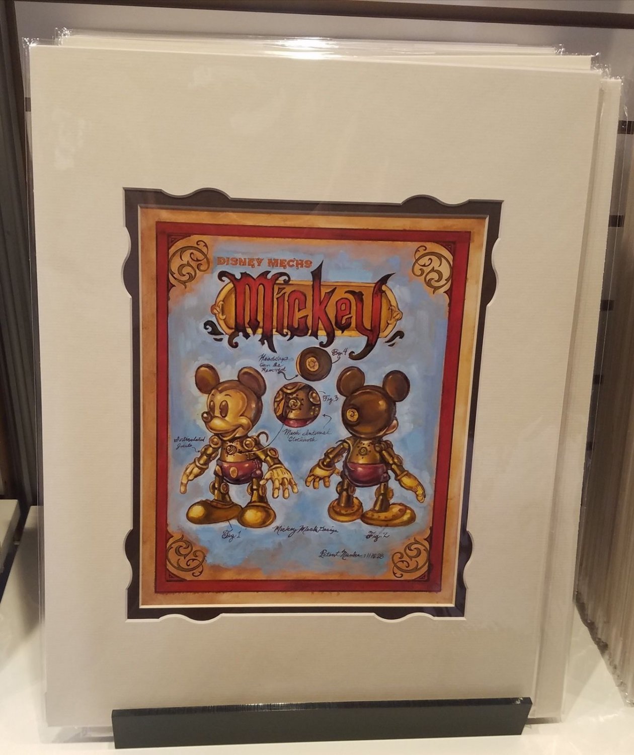 Disney D23 Exclusive Mech Mickey Mouse Steampunk Deluxe Print By Mark Jason Page