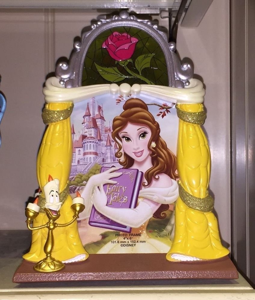 Disney Parks Beauty And The Beast Princess Bell Resin 3-D Picture Photo Frame
