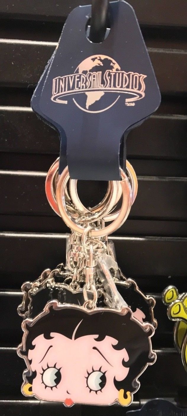 Universal Studios Exclusive Betty Boop Face Double Sided Metal Keychain