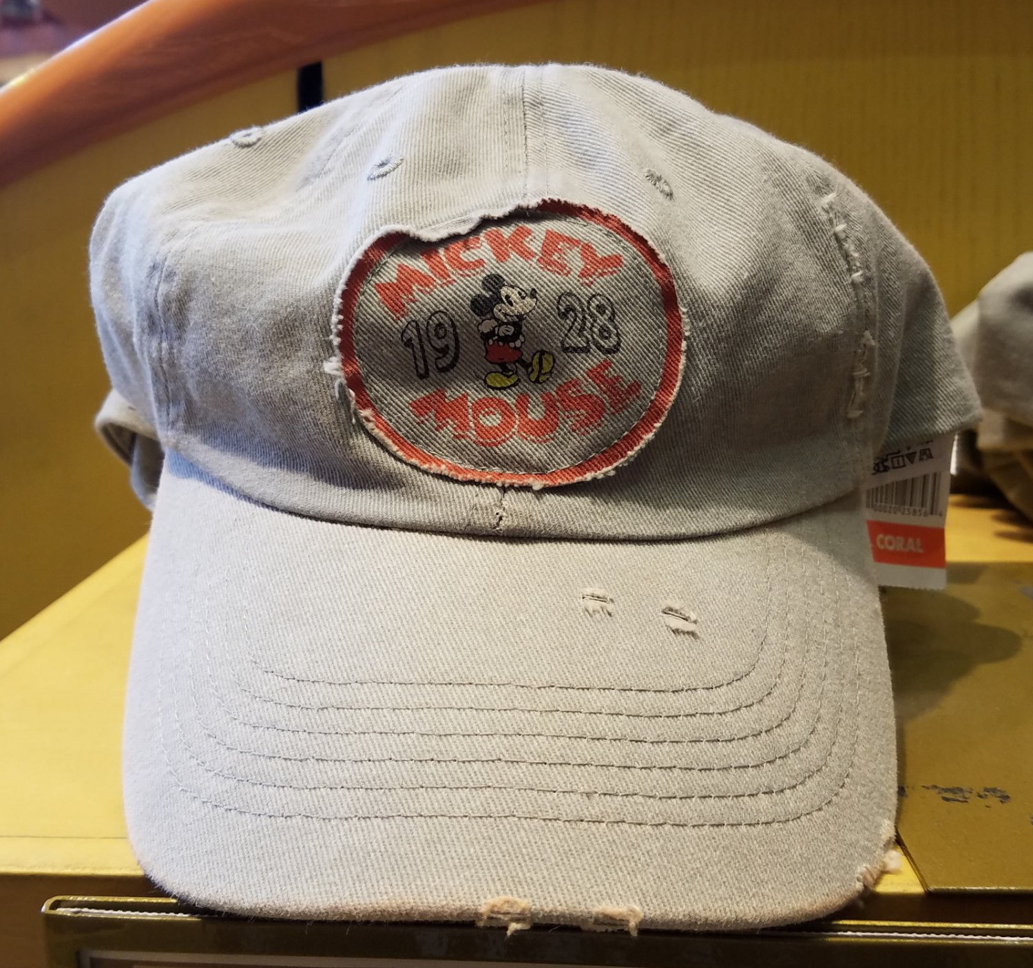 Disney Parks Exclusive Mickey Mouse 1928 Vintage Style Baseball Hat Cap