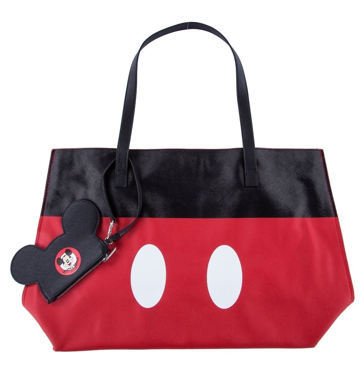 Disney Parks Mickey & Minnie Mickey Mouse Reversible Tote w Coin Purse New
