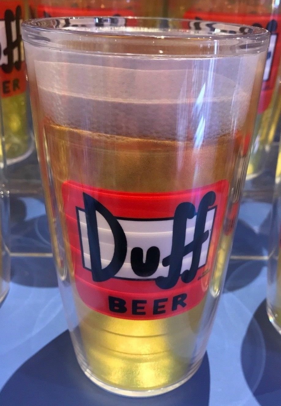 Universal Studios Exclusive The Simpsons Duff Beer Tervis 160z. Cup New