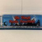 Six Flags Magic Mountain Exclusive Blue Trim Coaster Snow Globe