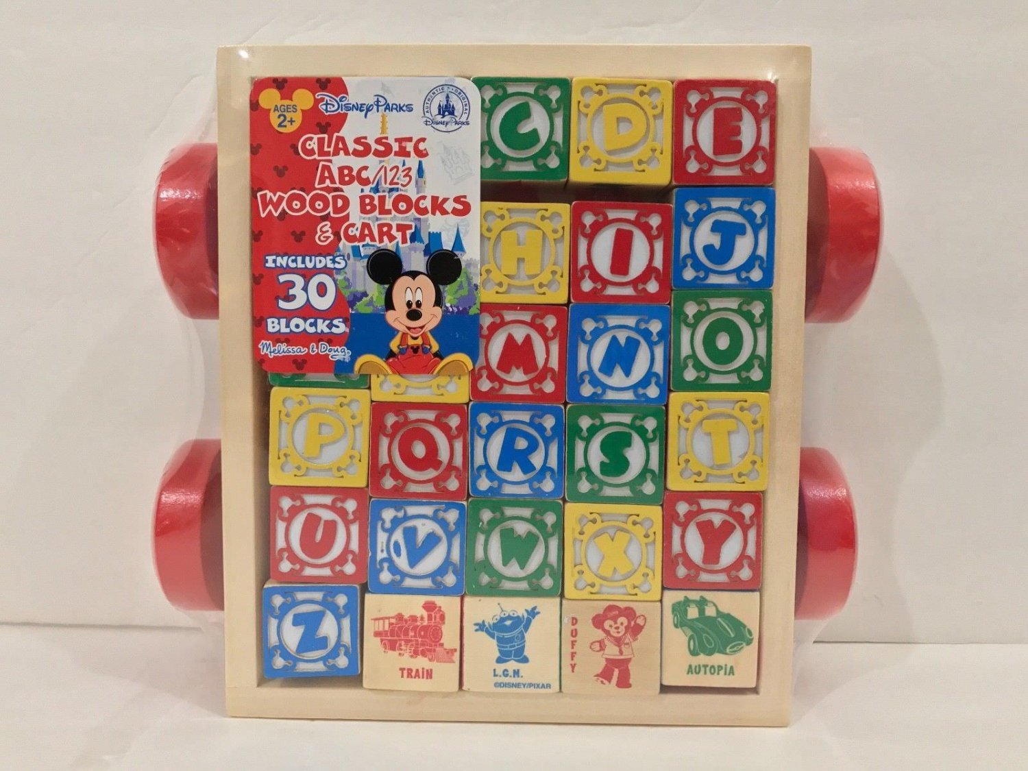 Disneyladn Resort Disney Parks Melissa & Doug Classic ABC 123 Wood Blocks New