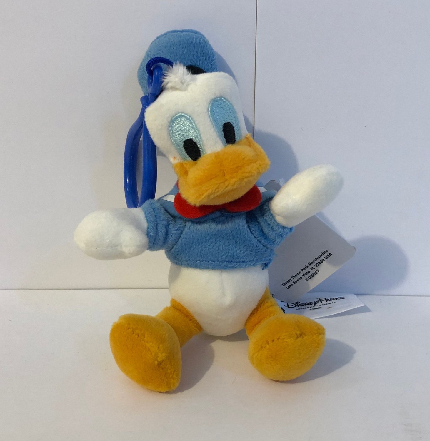 Disney Parks Donald Duck 4" Plush Dangling Keychain New