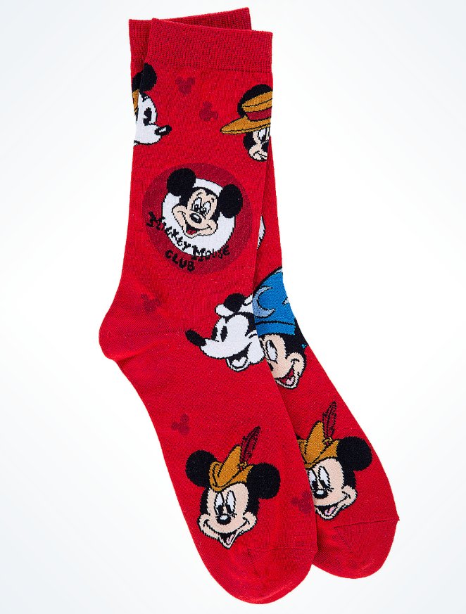 Disney Parks Mickey Mouse Through The Years Adult Socks New with Tags