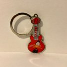 Six Flags Magic Mountain Loone Tunes Daffy Duck Guitar Shape Keychain New