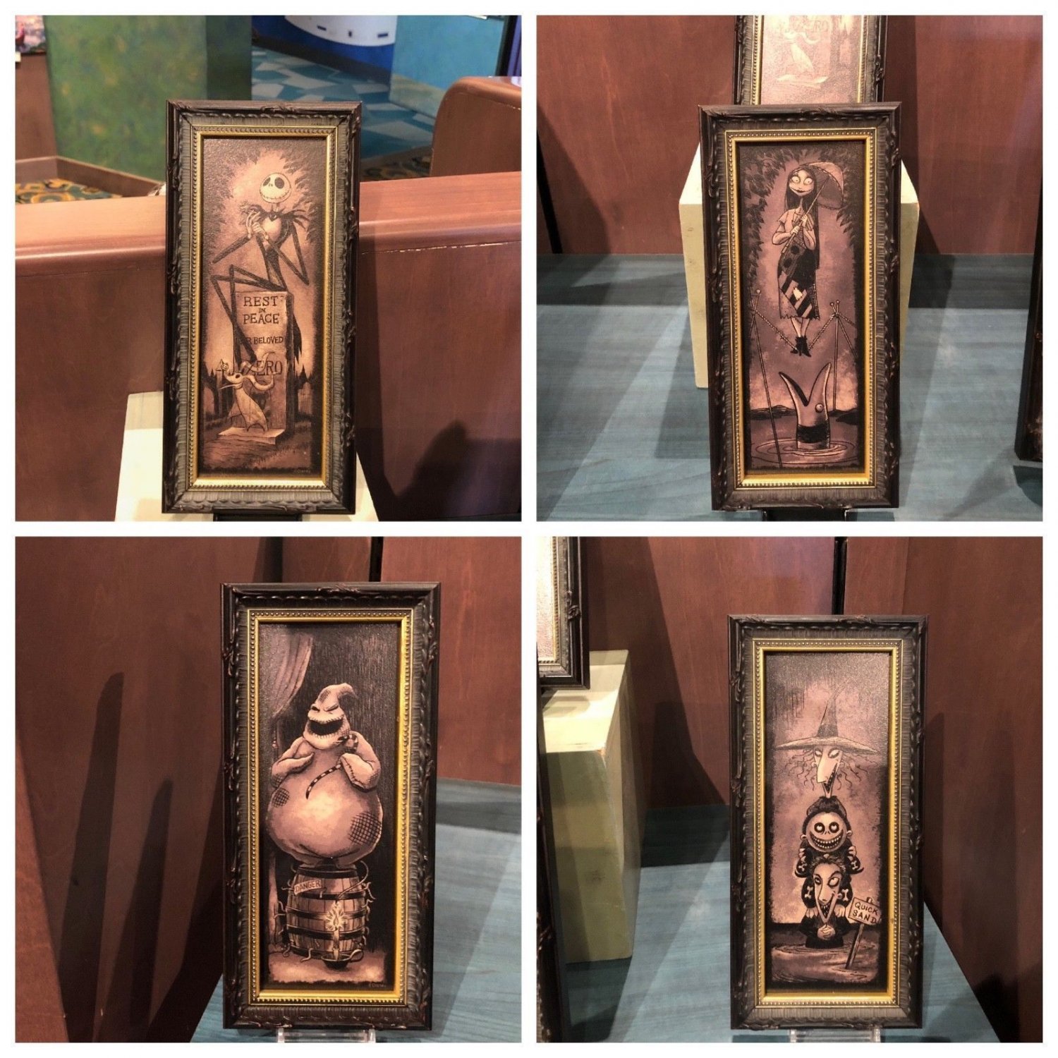 Disney Parks Haunted Mansion Nightmare Before Christmas Complete Frame Set