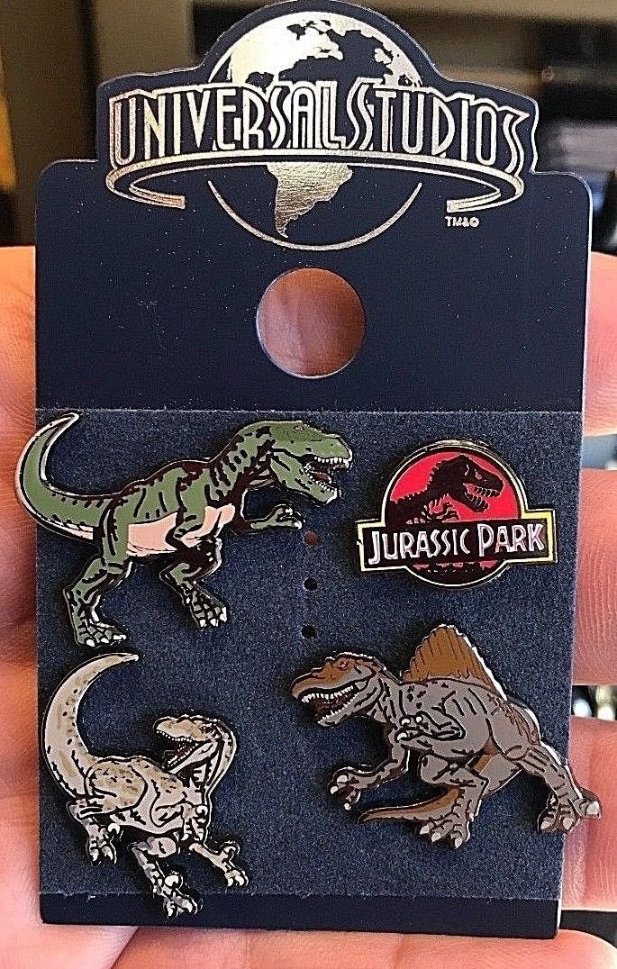 Universal Studios Exclusive Jurassic Park 4 Pin Set New