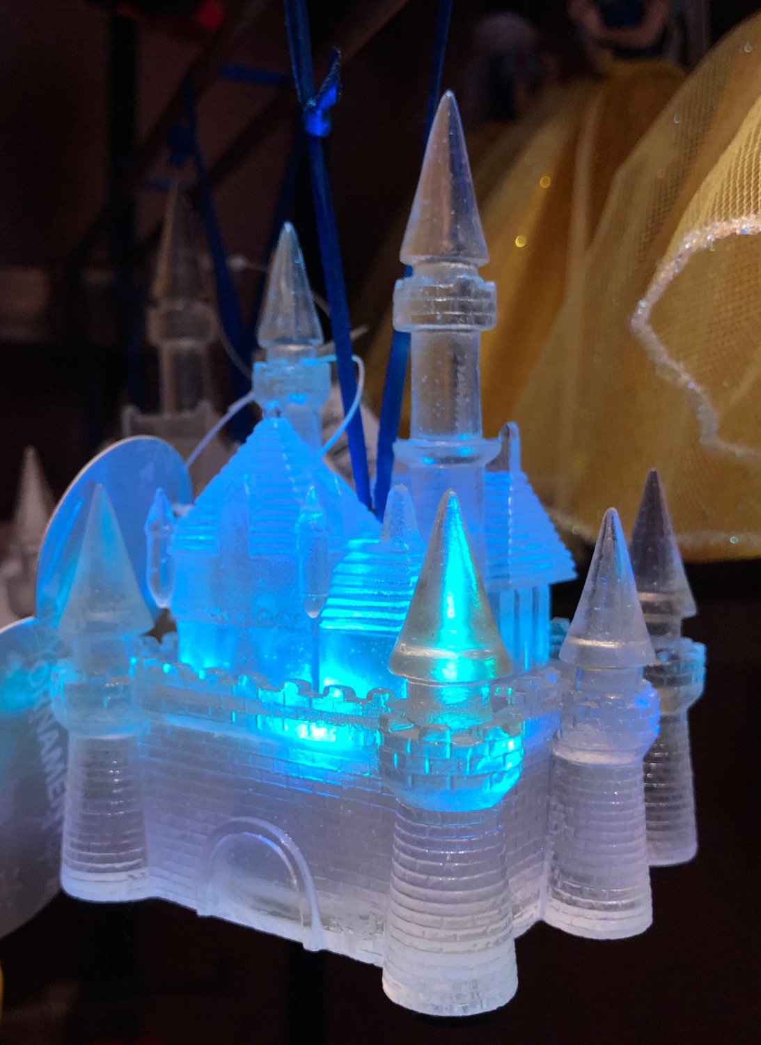 Disney Parks Sleeping Beauty Princess Aurora Light Up Castle Ornament New