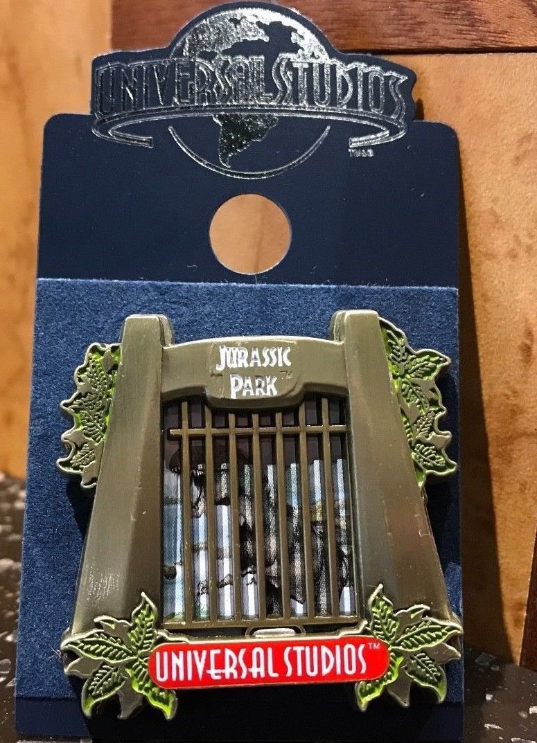 Universal Studios Jurassic Park T-Rex Open and Close Gate Trading Pin