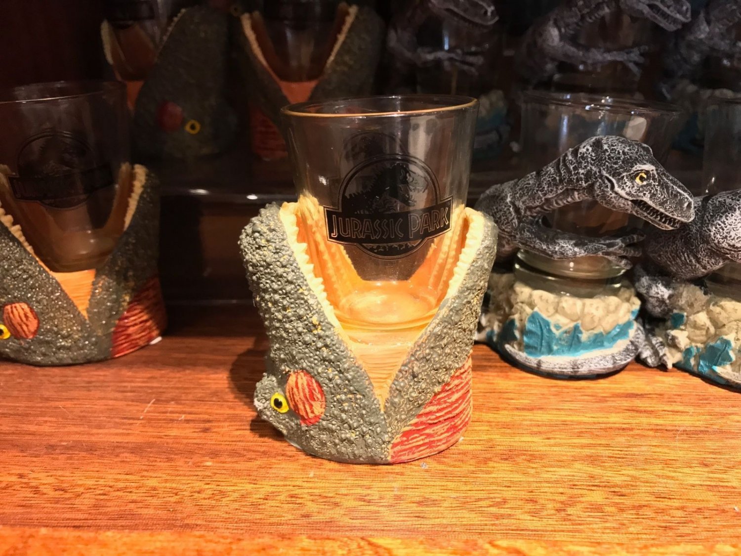 Universal Studios Exclusive Jurassic Park Dino Shot Glass NEW