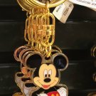 Disney Parks Minnie Mickey Mouse Gold Trim Keychain New