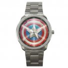 New Hot Captain America Shield Bullet  Sport Wristwatch