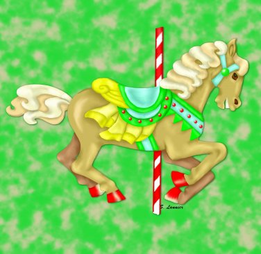 Carousel 2 Stretched Canvas