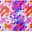 Colorful Abstract Squares Large Bath Mat Bath Mats