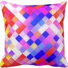 Abstract Squares Polyester Throw Pillow 16" x 16"