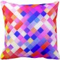 Abstract Squares Polyester Throw Pillow 16" x 16"