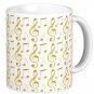 Gold Music Notes 11 oz Classic White Mug