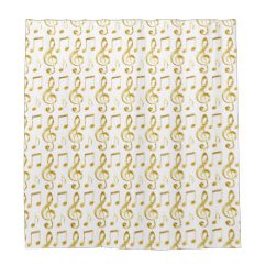 Music Notes Pattern Shower Curtain