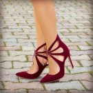 FASHION WOMAN SHOES HIGH HEELS LEATHER SUEDE BLUE FUCHSIA FULLDRESS MS15084